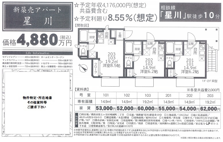 一棟売りアパート図面