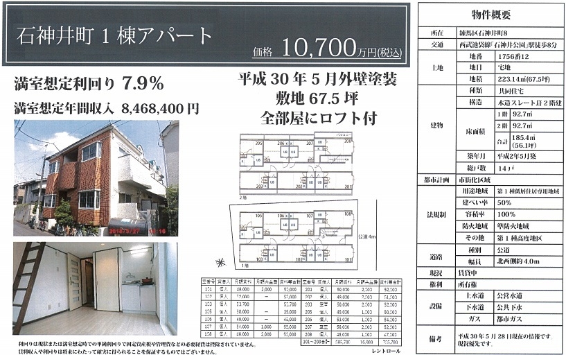 一棟売りアパート図面