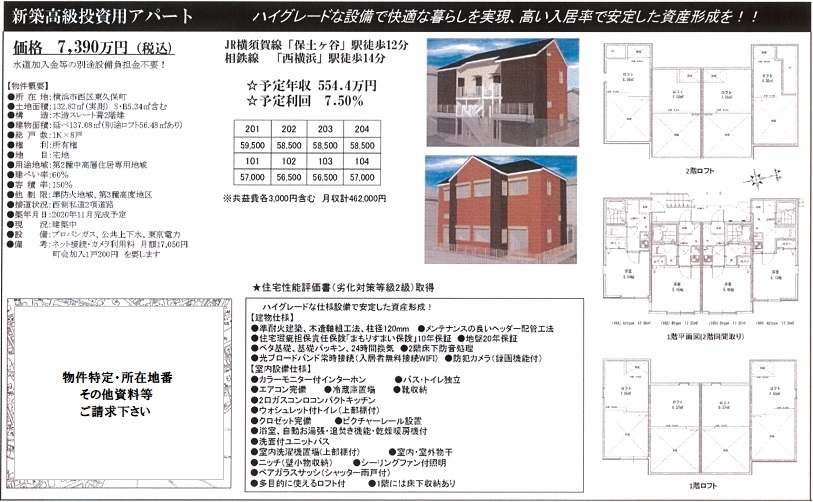 一棟売りアパート図面