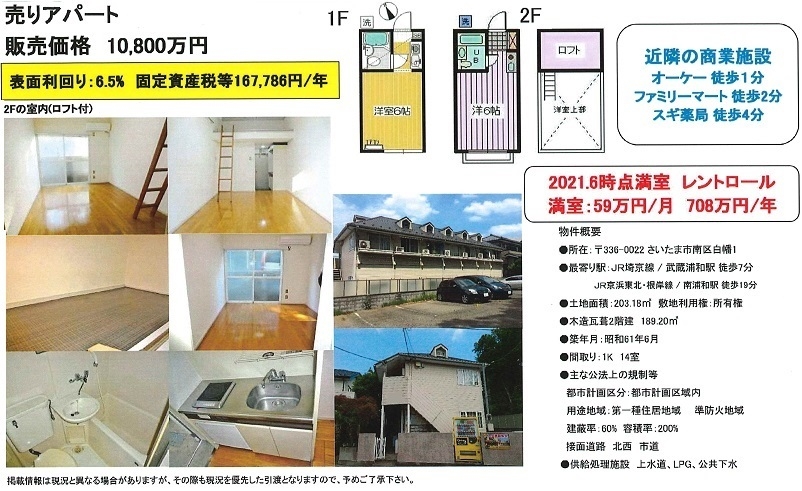 一棟売りアパート図面