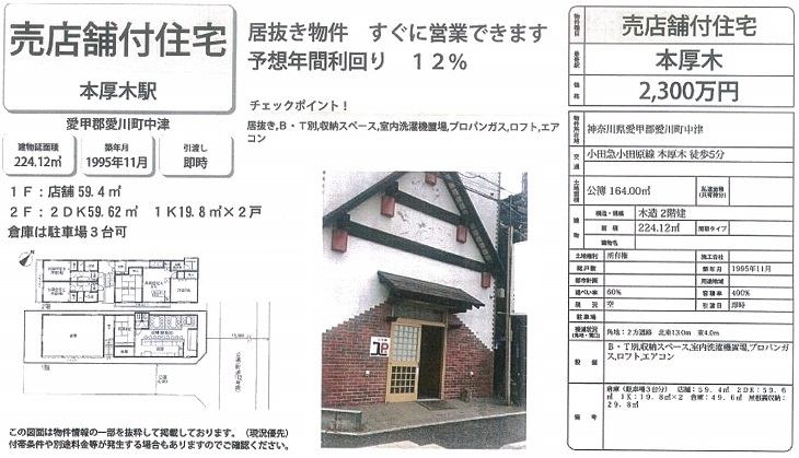 売り店舗図面