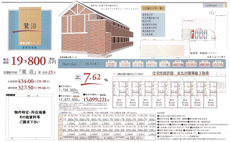 一棟売りアパート図面