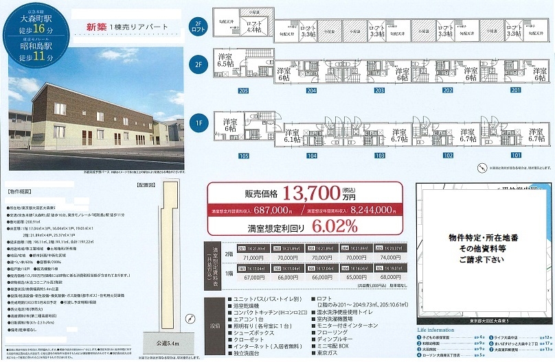 一棟売りアパート図面