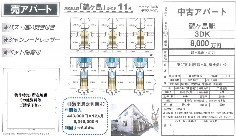 一棟売りアパート図面