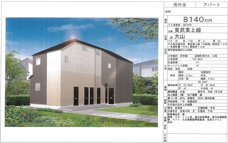 一棟売りアパート図面