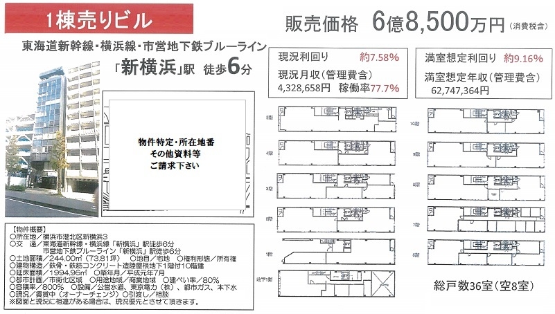一棟売りビル図面