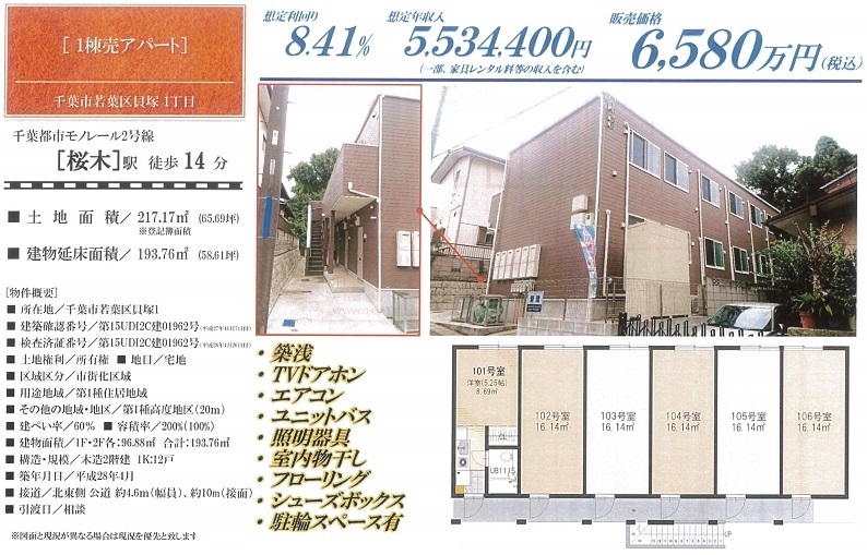 一棟売りアパート図面