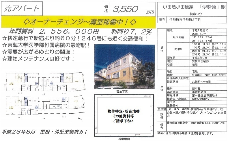 一棟売りアパート図面