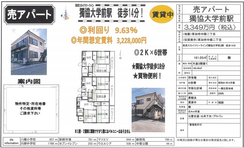 一棟売りアパート図面
