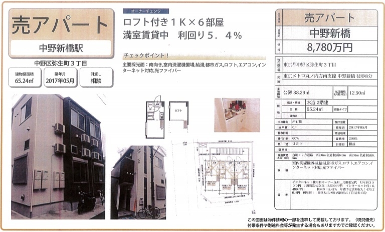 一棟売りアパート図面