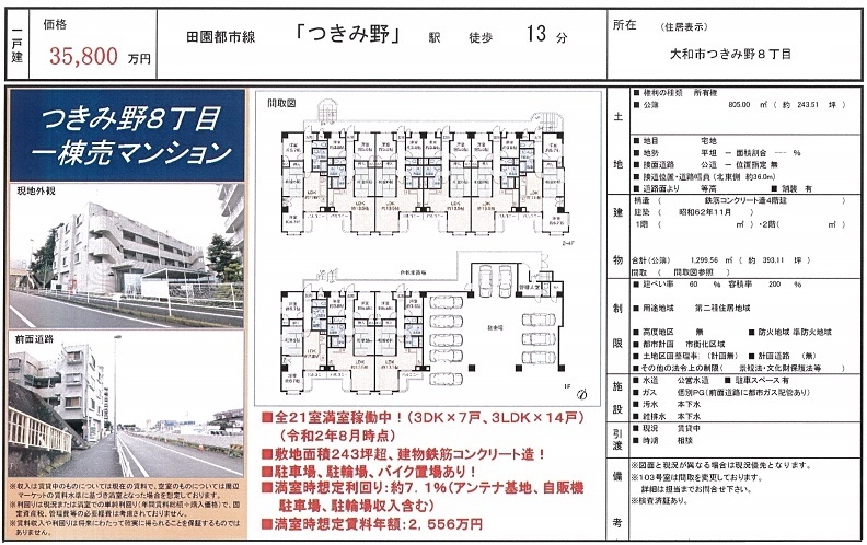 一棟売りマンション図面
