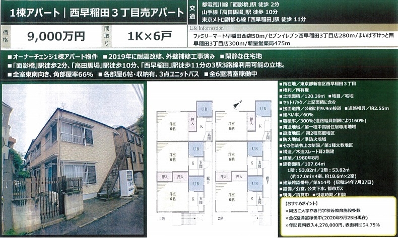 一棟売りアパート図面