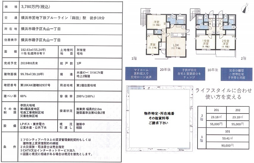 一棟売りアパート図面