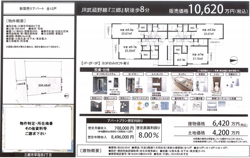 一棟売りアパート図面