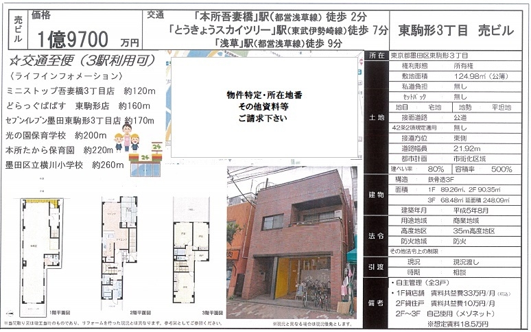 一棟売りビル図面