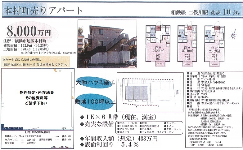 一棟売りアパート図面