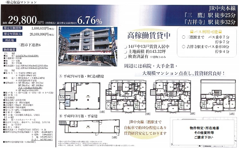 一棟売りマンション図面