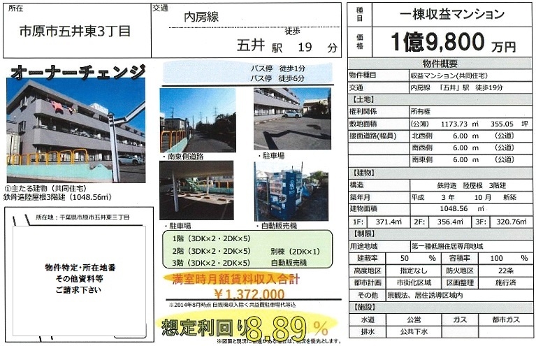 一棟売りマンション図面