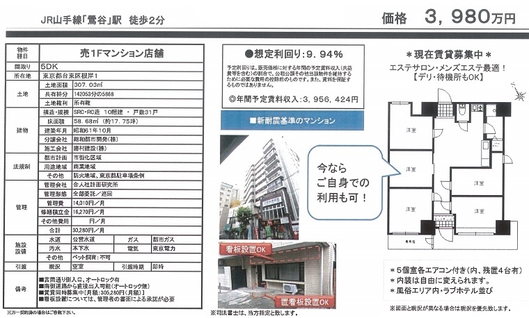 売り店舗図面