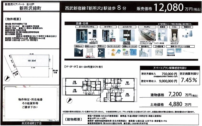 一棟売りアパート図面