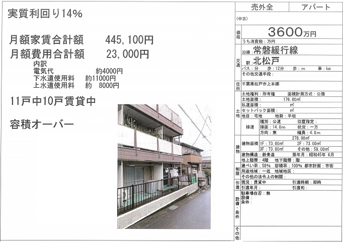 一棟売りマンション図面
