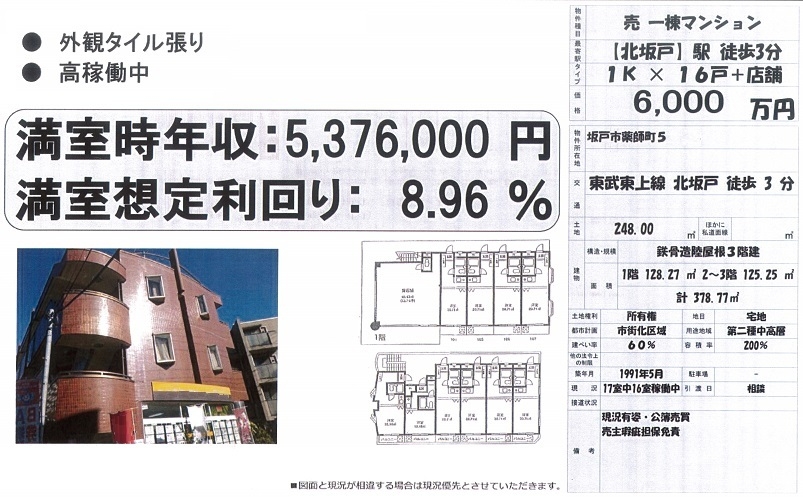 一棟売りマンション図面
