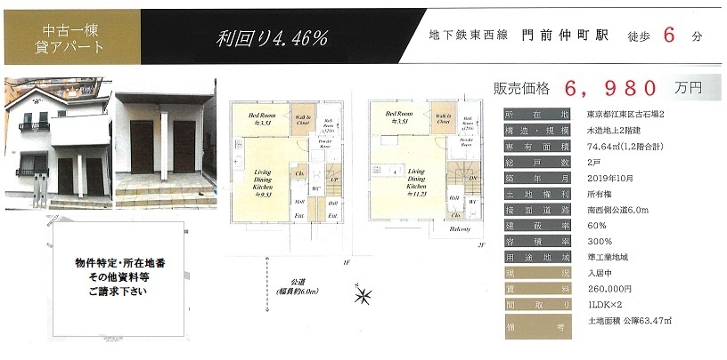 一棟売りアパート図面