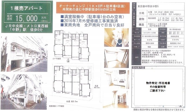 一棟売りアパート図面