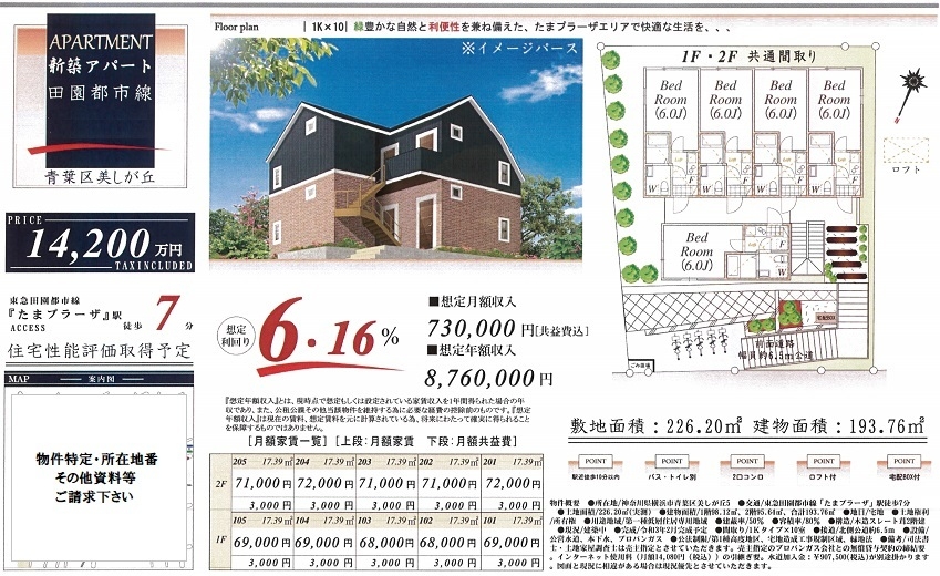 一棟売りアパート図面