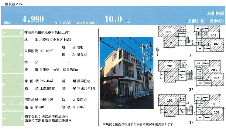 一棟売りアパート図面