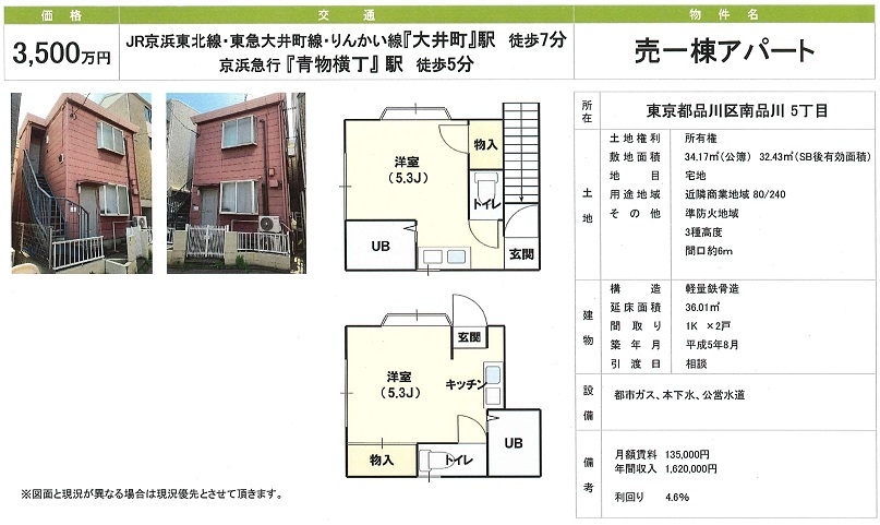 一棟売りアパート図面