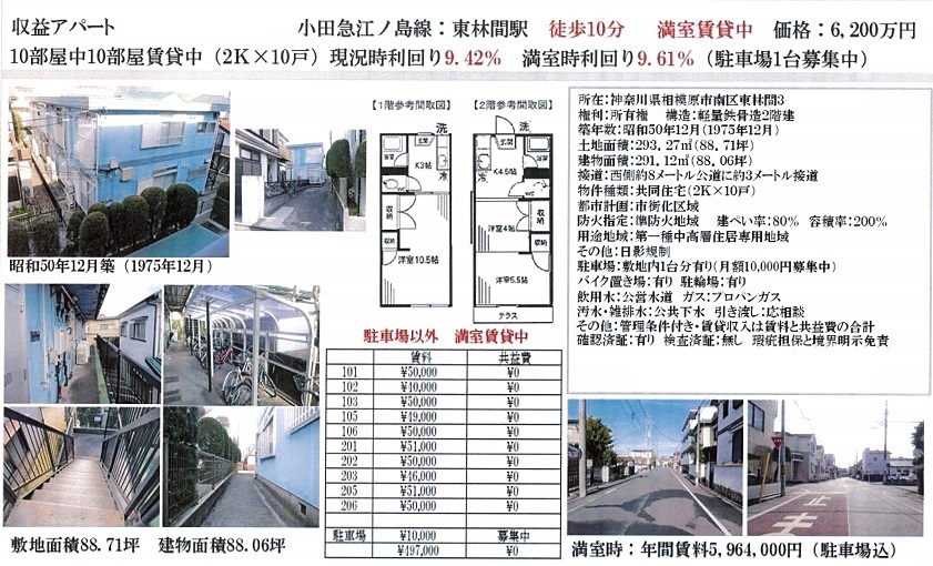 一棟売りアパート図面