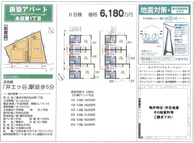一棟売りアパート図面