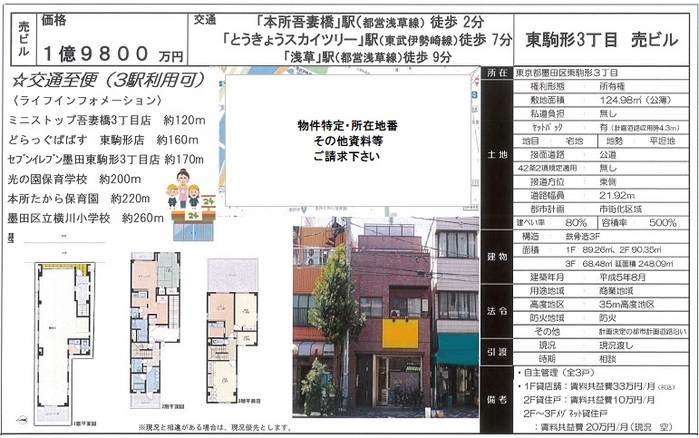 一棟売りビル図面