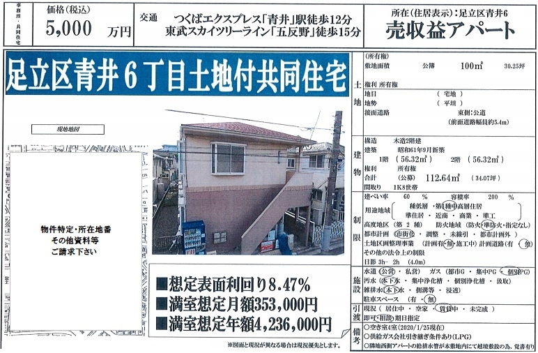 一棟売りアパート図面