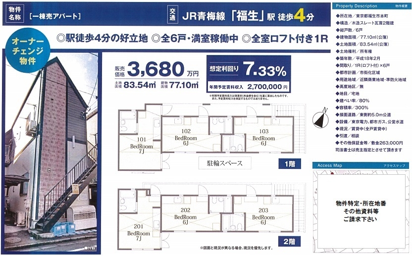 一棟売りアパート図面