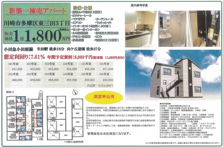 一棟売りアパート図面