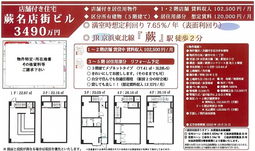 埼玉県蕨市中央の投資用一棟売りビル物件 東京 首都圏の不動産投資 みなとアセットマネジメント