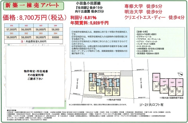 一棟売りアパート図面