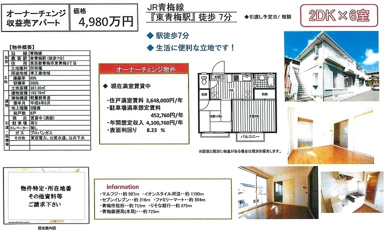 一棟売りアパート図面