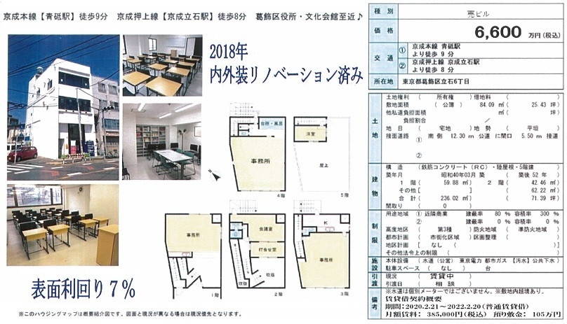 一棟売りビル図面