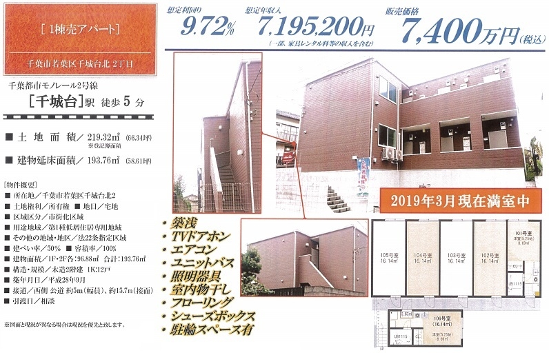 一棟売りアパート図面