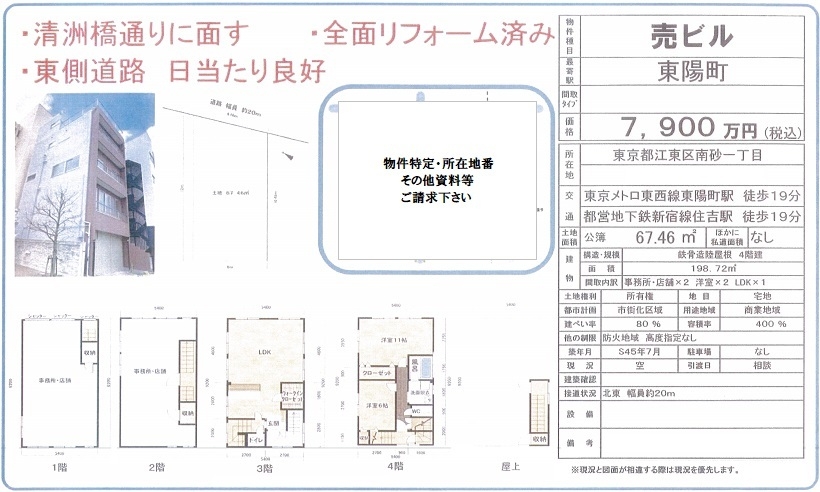 一棟売りビル図面
