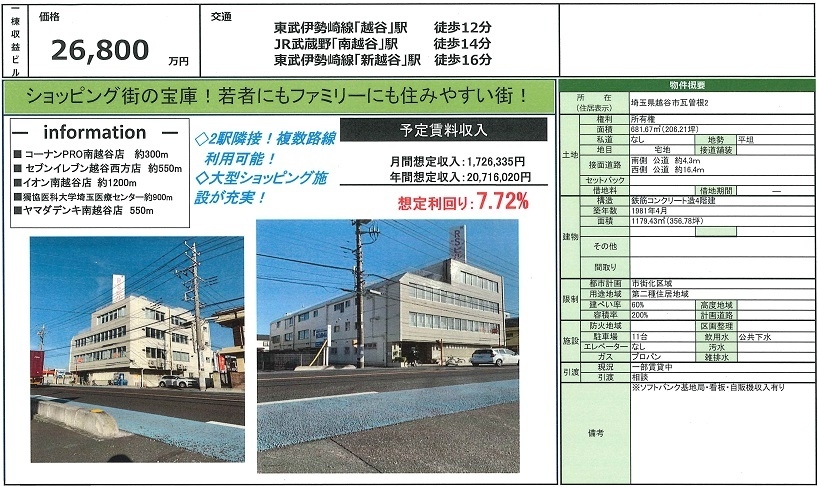 一棟売りビル図面