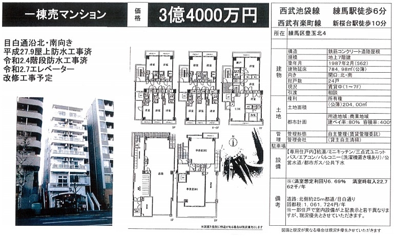 一棟売りマンション図面