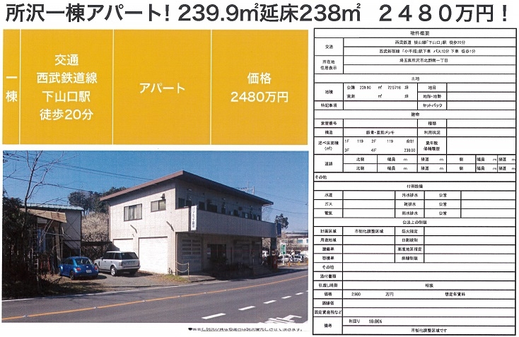 1棟売マンション図面