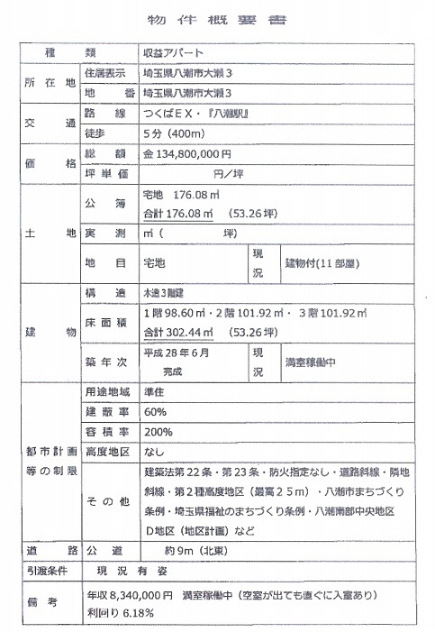 一棟売りアパート図面