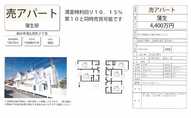 一棟売りアパート図面