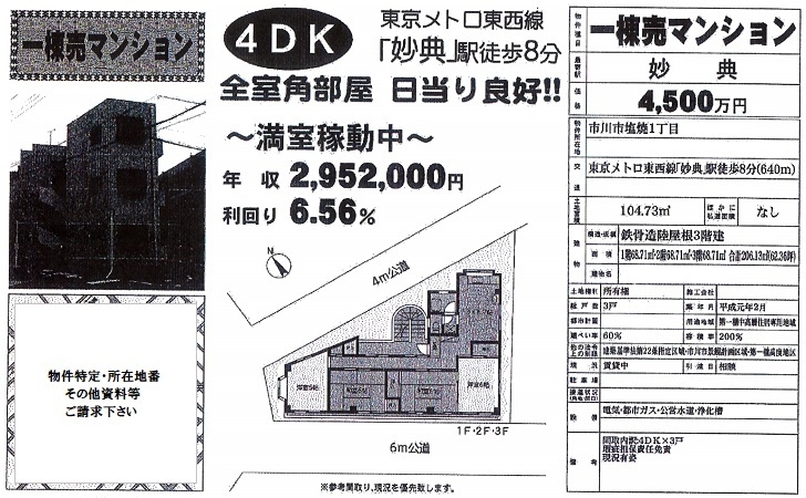 一棟売りマンション図面