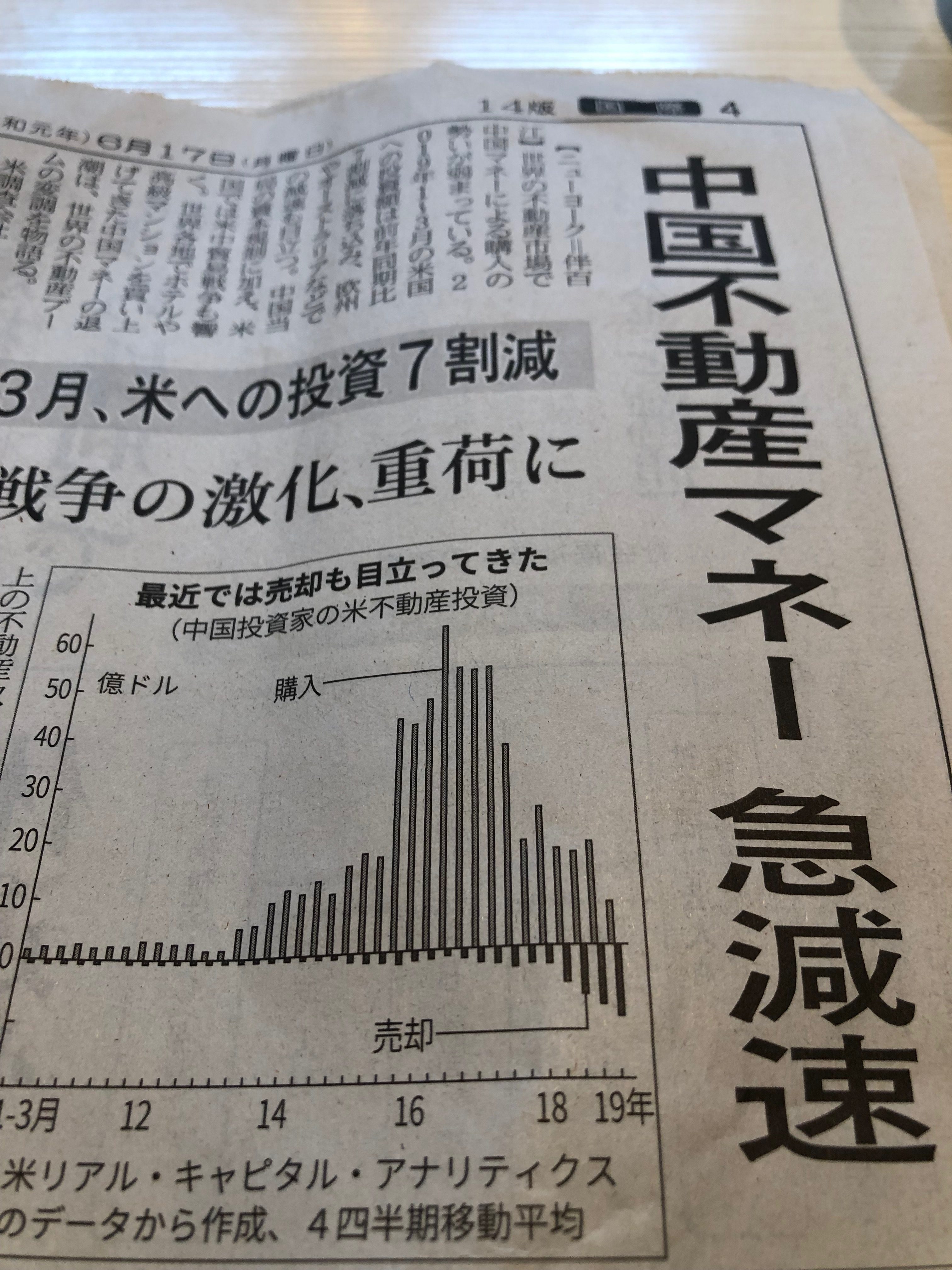 中国不動産マネー急減速